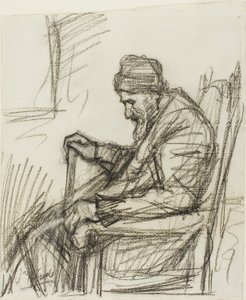 Velho sentado de Jozef Israëls