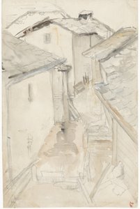 Beco entre casas antigas de Jozef Israëls