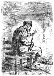 O fumante, c1880-1882 de Jozef Israëls