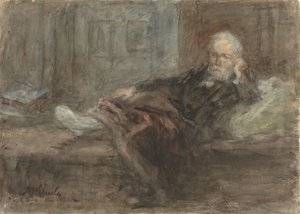 Auto-retrato com pé doente de Jozef Israëls