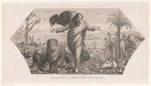 Criação dos animais
Fecit deus bestias terrae (título sobre o objecto)
Criação (título da série) de Jozef Karel De Meulemeester