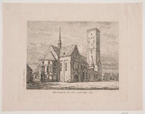 Catedral de Ribe do lado nordeste de Jørgen Roed