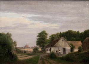 Vista para Roskilde de uma herdade de Jørgen Roed