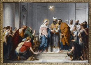 O Casamento da Virgem. Estudo para a composição da igreja de Notre-Dame-de-Lorette, cerca de 1833 (óleo sobre tela)