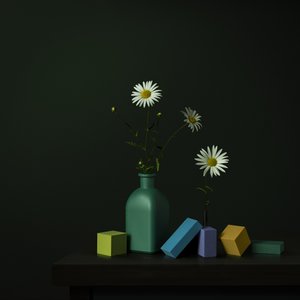 Vaso Daisy com blocos geométricos de Juan Antonio Palacios