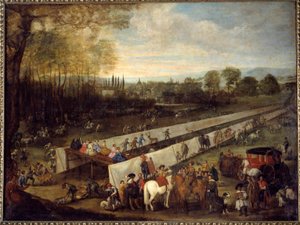 La chasse de tabladillo a Aranjuez Pintura de Juan Bautista del Mazo (1612-1667) Século XVII Madrid, Musee du Prado de Juan Bautista Martinez del (attr. to) Mazo