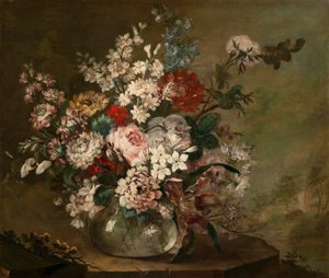 Ainda vida com flores em um vaso, c.1780-1790