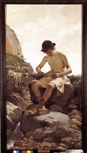 Pastor jovem. (Pintura, século XX) de Juan Belda Norales