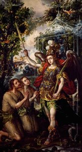 Adão e Eva expulsos do Paraíso, por Juan Correa (cerca de 1646-1716) de Juan Correa