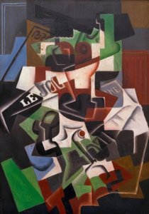 Fruteira, cachimbo e jornal de Juan Gris