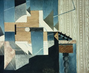 Guitarra na mesa; O violão em cima da mesa, 1913 de Juan Gris