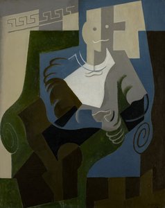 Arlequim Assentado, c.1920 de Juan Gris