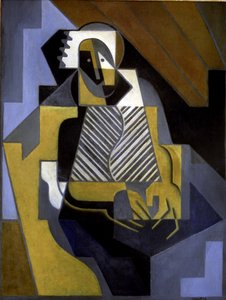 Mulher sentada, c.1915-20 (óleo sobre tela) de Juan Gris