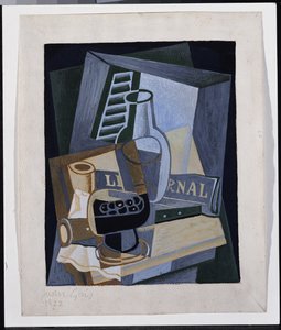 Ainda vida na frente de uma janela, 1922 de Juan Gris