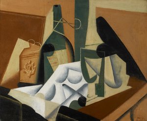Toalha de Mesa Branca, 1912-16 de Juan Gris
