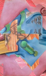 Violino e vidro (Natureza morta) de Juan Gris