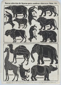 Folha 10 de figuras para bonecos de sombra chineses, 1859.