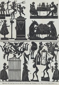 Folha 11 de figuras para bonecos de sombra chineses, 1859.