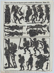 Folha 14 de figuras para bonecos de sombra chineses, 1859.