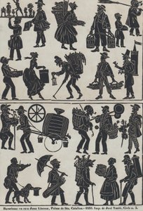 Folha 3 de figuras para bonecos de sombra chineses, 1859.