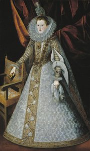 Margaret da Áustria Arquiduquesa de Styria da Áustria e posteriormente Rainha Consorte de Espanha - Retrato de Margarita da Áustria (1584-1611) por Pantoja de la Cruz, Juan (1553-1608)