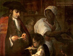 Espanhol e Preto Produzem um Mulato, c.1715