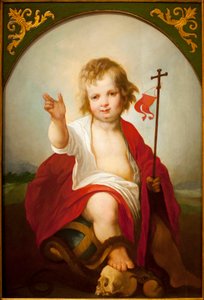 O Menino Jesus Salvador - Pintura de Juan de Roelas (ca. 1558/1560-1625), óleo sobre tela, ca. 1610 - Museu de Belas Artes de Sevilha, Espanha de Juan de Roelas