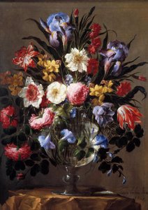 Um ramo de flores. Pintura de Juan De Arellano (1614-1676) Ec. Esp.
