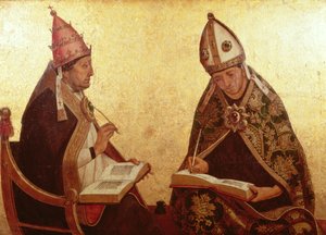 São Gregório e Santo Agostinho, c.1510 (têmpera e ouro no painel)