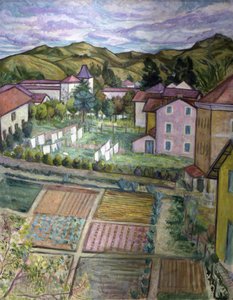 Paisagem de Hendaye, século XX (óleo) de Juan de Echevarria y Zuricaldav