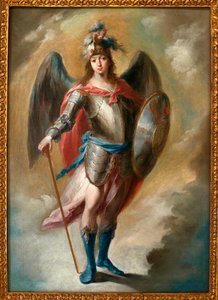 O Arcanjo São Miguel - Pintura de Juan de Espinal (1714-1783), Oil On Canvas, ca. 1780 - Museu de Belas Artes de Sevilha, Espanha de Juan de Espinal