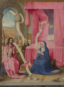 Cristo aparecendo à Virgem com os Redimidos do Antigo Testamento, c. 1500 de Juan de Flandes