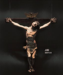 Crucificação. Escultura de Juan de Juni (1507-1577). Escultura em madeira. de Juan de Juni