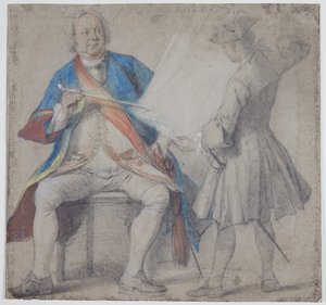 Morrendo eremita, o monge Juan, ao seu lado está uma caveira e uma cruz com o Cristo crucificado de Juan de Valdes Leal