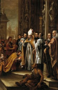 Santo Ambrósio Absolve Imperador Teodósio, c.1673 (óleo sobre tela)