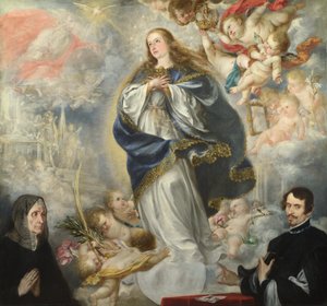 A Imaculada Conceição com dois doadores, ca 1661