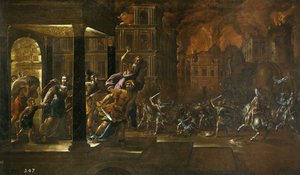 O fogo de Tróia, meados do século XVII.