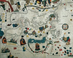 Europa, a partir de uma cópia do século XIX do planisfério náutico de Juan de la Cosa