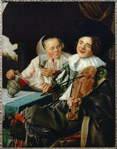 La joyeuse companie - companhia alegre ... de Judith (attr. to) Leyster