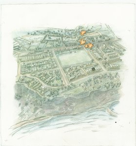 Bombardeio naval alemão de Scarborough, North Yorkshire, 1914 2014. de Judith Dobie