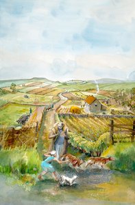Paisagem rural, século III, c1990-2010 de Judith Dobie