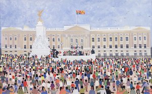Multidões em torno do palácio, 1995 de Judy Joel