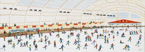 Patinação em Richmond, 2009 (Gouache no papel) de Judy Joel