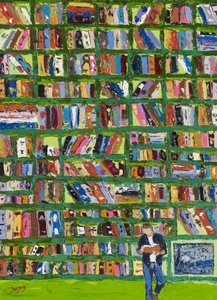 Leitor da Biblioteca Colorida de Jukyong Park