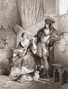 O Rei Carlos VII da França com Agnes Sorel
