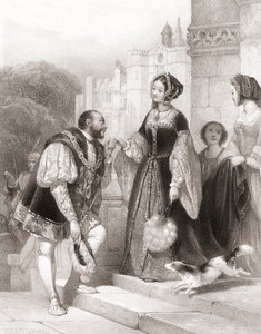 O Rei Henrique VIII de Inglaterra com Ana Bolena