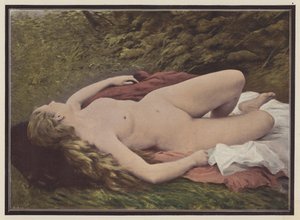 A sesta (cor litho) de Jules (after) Scalbert