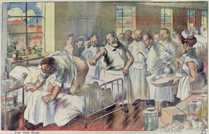 &39;A Beautiful Fistula&39; Caricatura tirando sarro da profissão médica, desenho animado de &39;L&39;Assiette au Beurre&39;, 1902