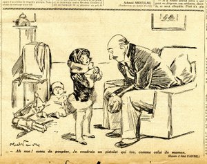 Candidato, Satirical em P&B de Jules Abel Faivre