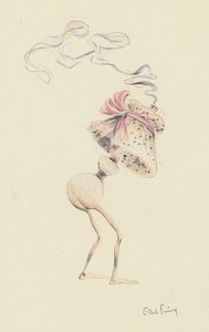 Figura, possivelmente representando um frasco de perfume (cor litho) de Jules Abel Faivre